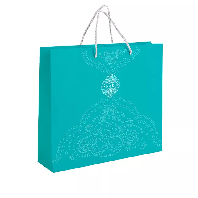 Papír táska - Panarom, kék, 30x30 cm